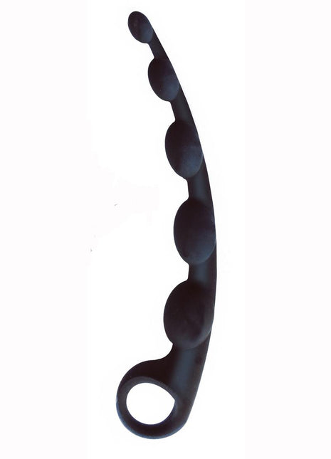 The 9's - S-Curves Silicone Anal Beads - Black