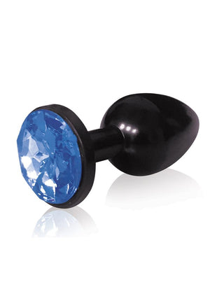 The 9's - The Silver Starter Bejeweled Annodized Stainless Steel Plug - Black/Blue/Cobalt