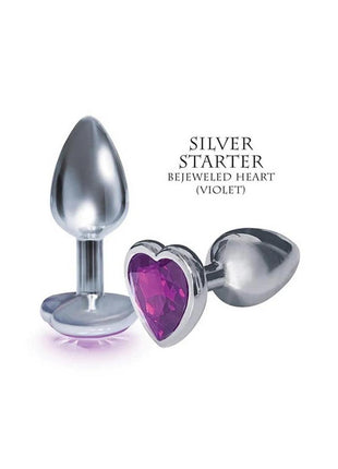 The 9's - The Silver Starter Bejeweled Heart Stainless Steel Plug