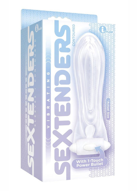 The 9's - Vibrating Sextenders, Contoured - Clear
