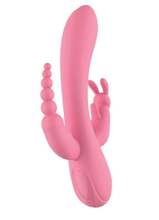 The Beat Trifecta Rechargeable Silicone Multifunction Rabbit Vibrator