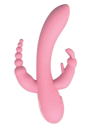 The Beat Trifecta Rechargeable Silicone Multifunction Rabbit Vibrator