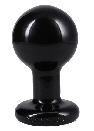 Doc Johnson Round Butt Plug - Black - Medium