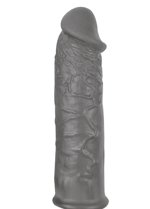 The Great Extender Silicone Penis Sleeve - Gray/Grey - 6in