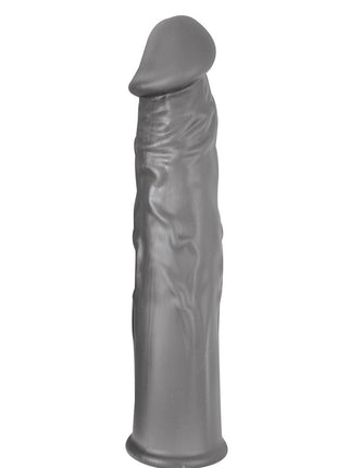 The Greatest Extender Silicone Penis Sleeve - Gray/Grey - 7.5in