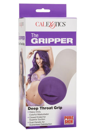 The Gripper Deep Throat Grip Masturbator - Mouth - Frost/Purple