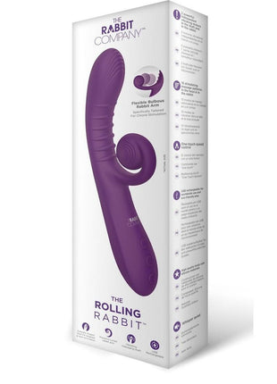 The Rabbit Company The Rolling Rabbit Rechargeable Silicone Vibrator - Purple