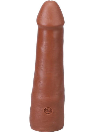 The Realistic Cock Ultraskyn Removable Vac-U-Lock Suction Cup - Caramel/Chocolate - 7in