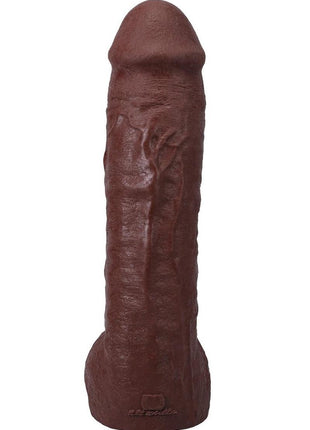 The Realistic Cock with Balls Ultraskyn Hung with Removable Vac-U-Lock Suction Cup - Chocolate - 12in