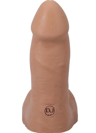 The Realistic Cock with Balls Ultraskyn Removable Vac-U-Lock Suction Cup - Caramel - 5in