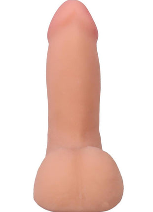 The Realistic Cock with Balls Ultraskyn Removable Vac-U-Lock Suction Cup - Vanilla - 5in
