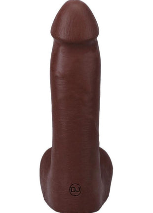 The Realistic Cock with Balls Ultraskyn Removable Vac-U-Lock Suction Cup - Chocolate - 7in