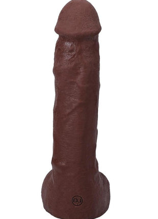 The Realistic Cock with Balls Ultraskyn Squirting with Removable Vac-U-Lock Suction Cup - Chocolate - 9.5in