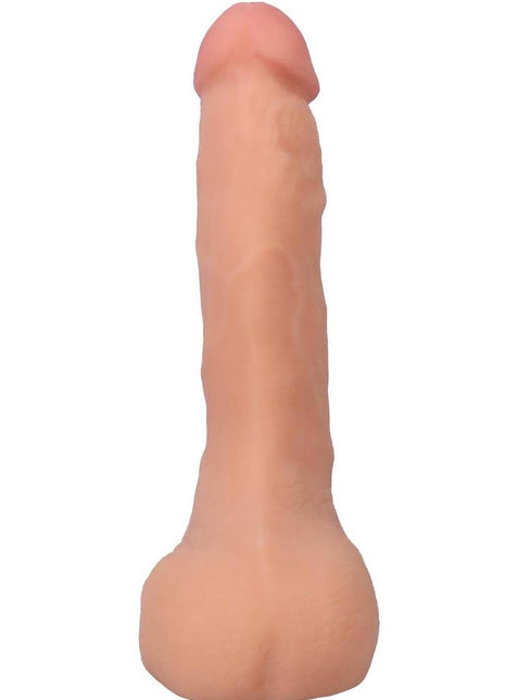The Realistic Cock with Balls Ultraskyn Squirting with Removable Vac-U-Lock Suction Cup - Vanilla - 9.5in