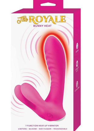 The Royal Bunny Heat Rechargeable Silicone Warming G-Spot Vibrator - Pink