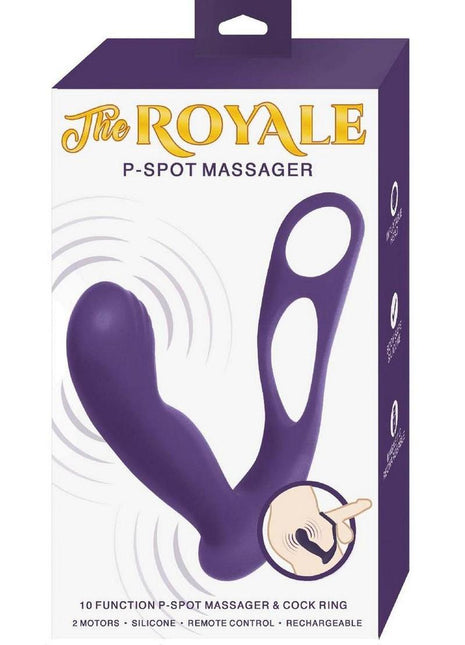 The Royal P-Spot Massager Rechargeable Silicone Prostate Stimulator - Purple