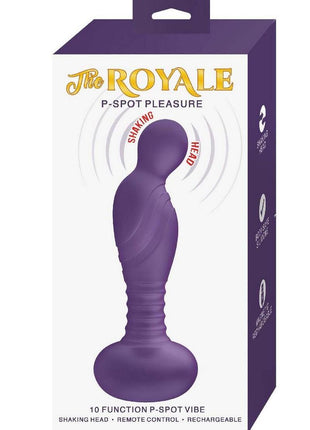 The Royal P-Spot Pleasure Rechargeable Silicone Prostate Stimulator - Purple