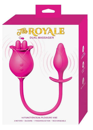 The Royale Dual Massager Silicone Rechargeable Vibrator - Pink