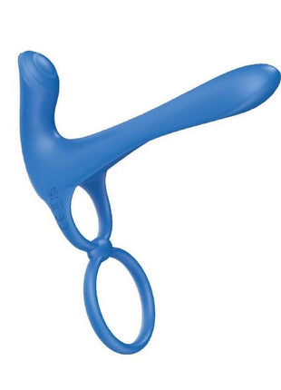 The Royale Ultimate Lover Silicone Rechargeable Couples Ring - Blue