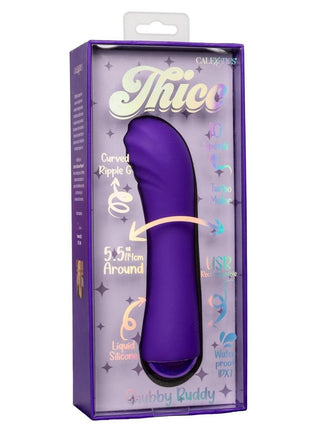 Thicc Chubby Buddy Rechargeable Silicone G-Spot Vibrator - Purple