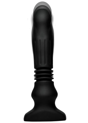 Thunder Plugs Silicone Swelling and Thrusting Plug with Remote Control - Black