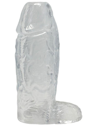 Titanmen Cock Sleeve with Ball Strap - Clear - 6in