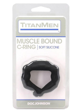 Titanmen Muscle Bound Cock Ring - Black - 32mm
