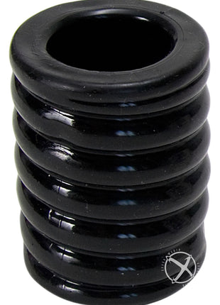 Titanmen Ribbed Stretch-To-Fit Cock Cage - Black