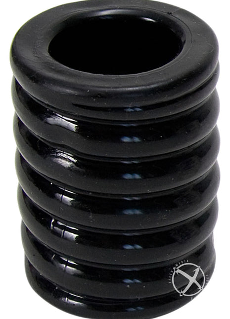 Titanmen Ribbed Stretch-To-Fit Cock Cage - Black