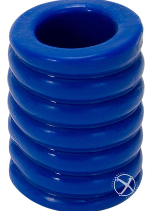 Titanmen Ribbed Stretch-To-Fit Cock Cage - Blue