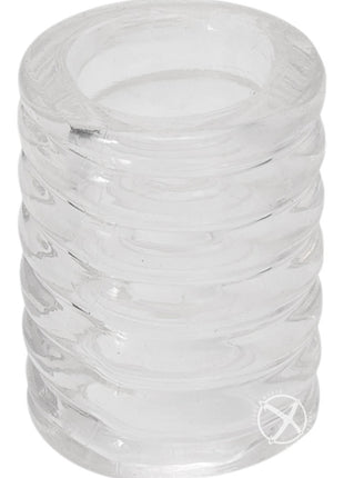 Titanmen Ribbed Stretch-To-Fit Cock Cage - Clear