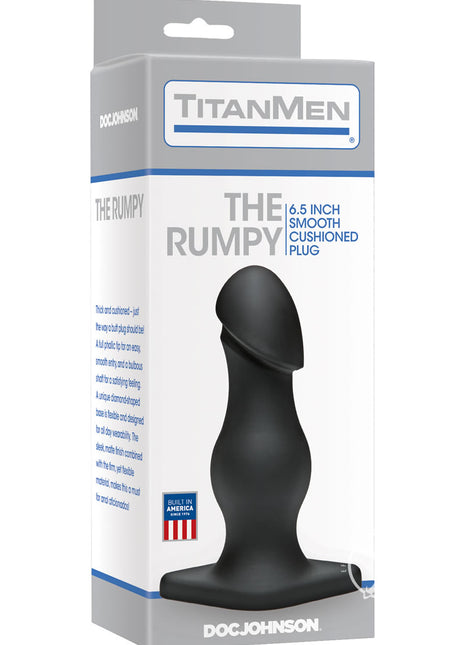Titanmen The Rumpy Smooth Cushioned Anal Plug - Black