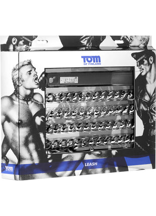Tom Of Finland Gun Metal Leash - Gray/Metal