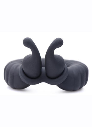 Trinity Men 10x Cock Cobra Dual Stimulating Rechargeable Silicone Cock Ring