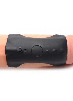 Trinity Men 7x G-Shaft Silicone Rechargeable Cock Ring with Remote Control