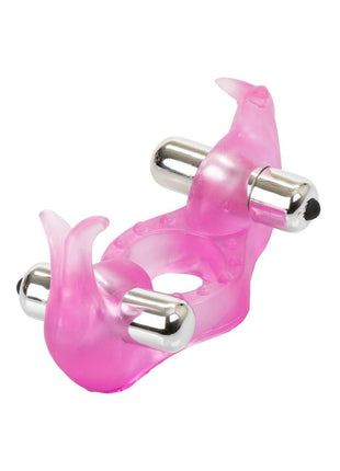 Triple Orgasms Enhancer Vibrating Cock Ring with Clitoral Stimulation