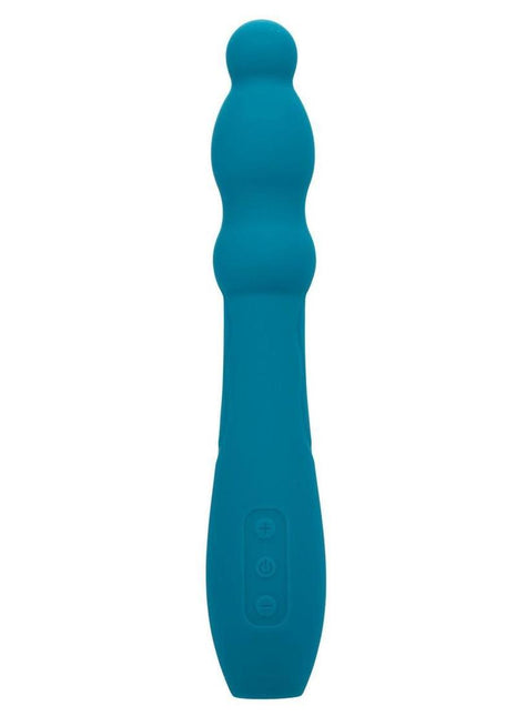 Turbo Glide Ripple Rechargeable Silicone Massager - Blue