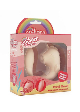 Unihorn Coral Throb C Horse Rechargeable Silicone Vibrator - Pink