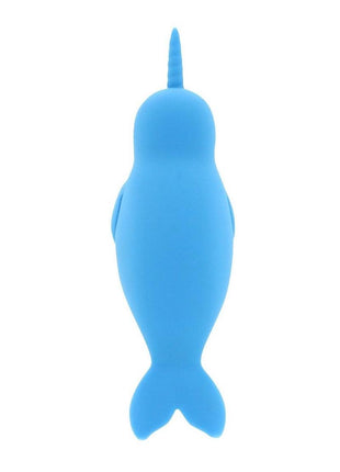 Unihorn Of The Sea Neigh Mo The Narwhal Rechargeable Silicone Vibrator - Blue