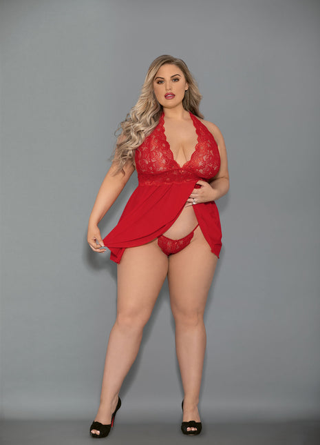 Plus Size Euphoria Halter Babydoll