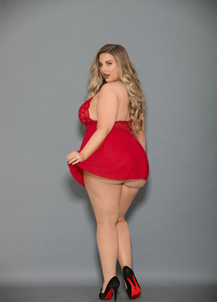 Plus Size Euphoria Halter Babydoll