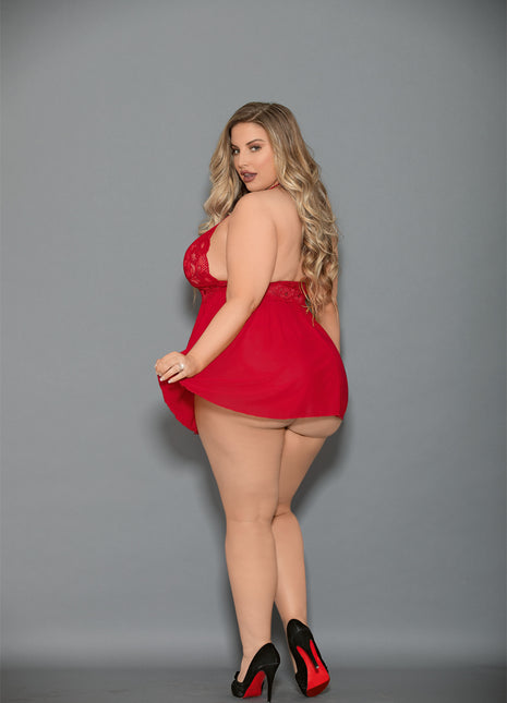 Plus Size Euphoria Halter Babydoll