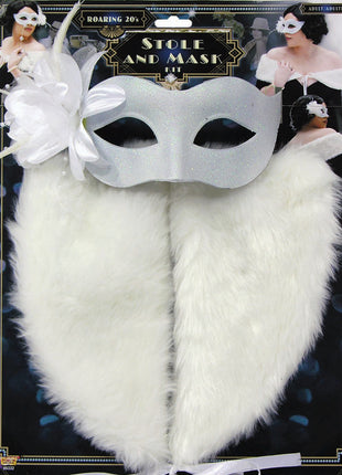 Flapper Stole & Mask Set