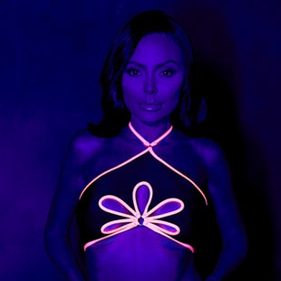 Glow Halter Cutout Flower Top