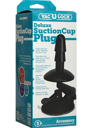 Vac U Lock Deluxe Suction Cup Plug Accessory - Black