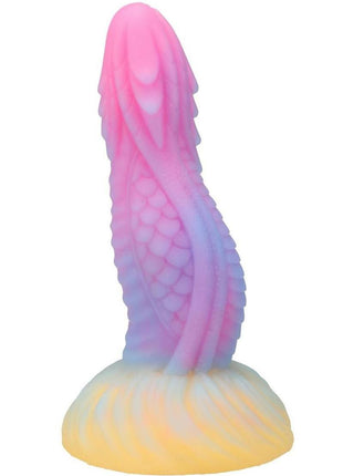 Vac-U-Lock Fantasy Fuckers Dragon's Tongue Glow In The Dark Silicone Dildo - Glow In The Dark/Multicolor