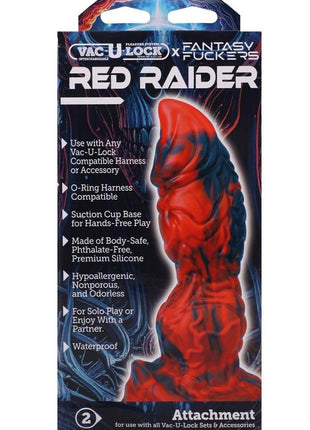 Vac-U-Lock Fantasy Fuckers Red Raider Silicone Dildo - Red