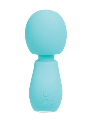 Vedo Eeny Silicone Rechargeable Mini Wand Massager - Aqua