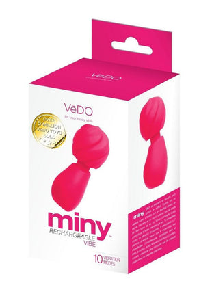 Vedo Miny Silicone Rechargeable Mini Wand Massager - Pink
