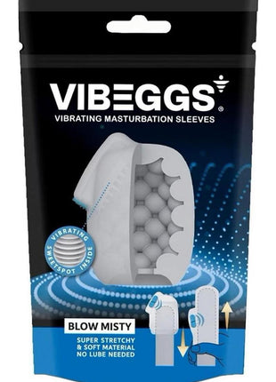Vibeggs Blow Misty Unisex Masturbation Egg - Blue/White